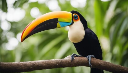 Fototapeta premium Portrait of Toucan bird. Costa Rica wild Tucan.