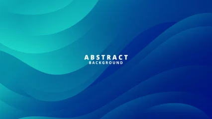 Poster Abstract green blue Background with Wavy Shapes. flowing and curvy shapes. This asset is suitable for website backgrounds, flyers, posters, and digital art projects. © aqilah