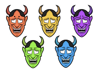 和風　鬼の仮面セット