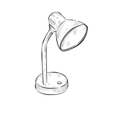 Desk lamp handdrawn illustration