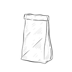 Paper bag handdrawn illustration