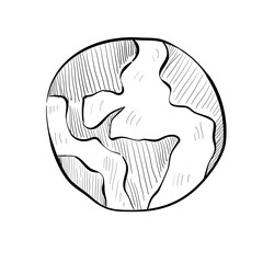 Earth handdrawn illustration