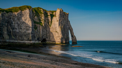 White cliffs at sunset