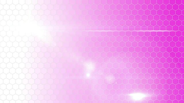 ハニカム模様の背景の上で光るライト