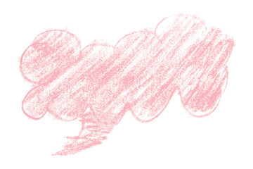 pink brush painting speech bubbles isolated on transparent background.