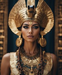 portrait of the ancient Egyptian god woman
