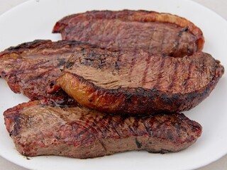 Top sirloin cap steaks  grilled