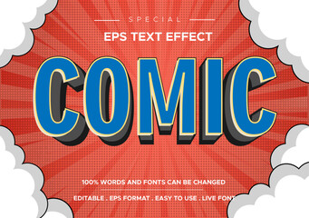 modern pow comic editable text style effect illustrator