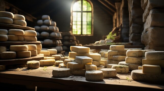 Discovering the Artisanal Delicacy of Roquefort, A Taste of Tradition. Generative AI