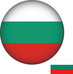Bulgaria Flag Round Shape Illustration Vector 