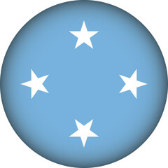 Obraz premium Micronesia Flag Round Shape Illustration Vectors