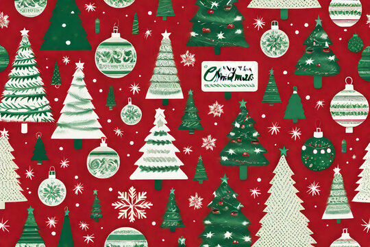 christmas pattern. Generative AI
