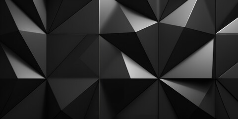 3d Wall Featuring Diamond Shaped Black Patterns For Backdrop Or Wallpaper Background. AI Generative