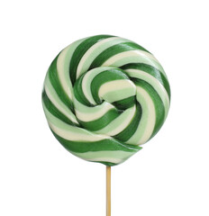 Stick with colorful lollipop swirl isolated on white
