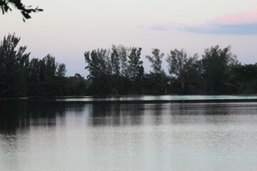 Morning sunrise on the lake