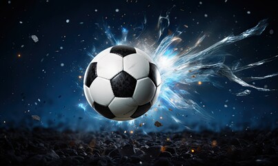 Fototapeta premium Soccer ball in the sky