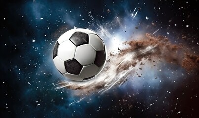 Soccer ball in the sky