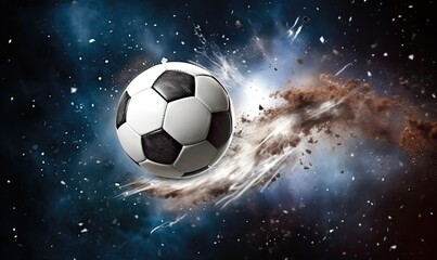 Fototapeta premium Soccer ball in the sky