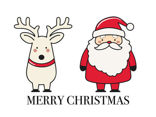 santa claus and reindeer