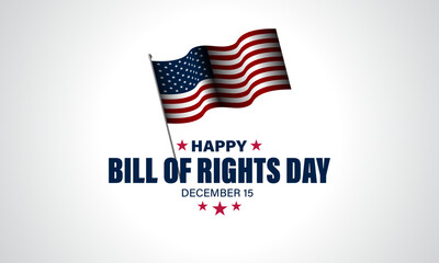 Happy Bill Of Rights Day December 15 Background Vector illustration