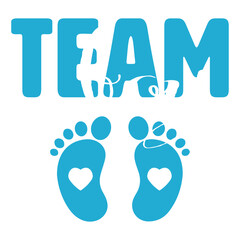 Team boy svg, Team girl svg, Pink or blue svg, Footprint Boy or girl svg, Gender reveal, Baby announcement Digital Download Svg Dxf Png Eps
