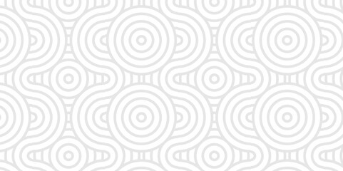 Abstract geometric ocean spiral pattern circle wave lines. Seamless gray ornament art fabric and tile stripe geomatics overlapping create retro square backdrop pattern background. Overlapping Pattern.