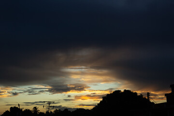 Obraz premium beautiful sky and clouds at sunset