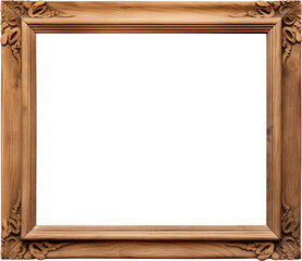 투명 배경의 빈티지 액자 프레임, 거울 프레임