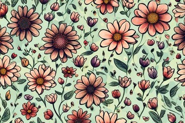 seamless pattern with flowers
flower wallpaper