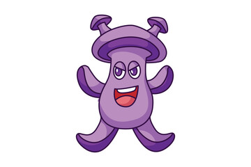 Cute Mushroom Cartoon Character Design