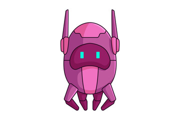 Cute Robot Cartoon Character Design