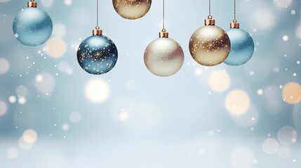Christmas background with colorful baubles