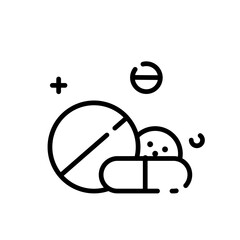 Medicine pills icon vector graphic illustration
