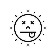 Black line icon for waste time 