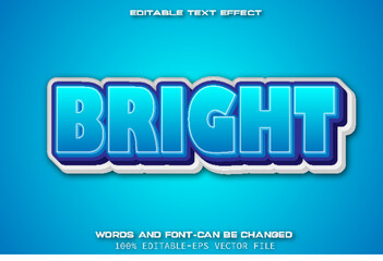 Bright Editable Text Effect Cartoon Style
