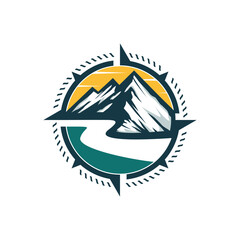 Adventure Compass Logo Design Vector Template