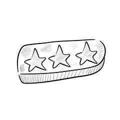 Rating icon handdrawn illustration
