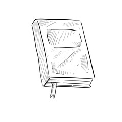 Phone book handdrawn illustration