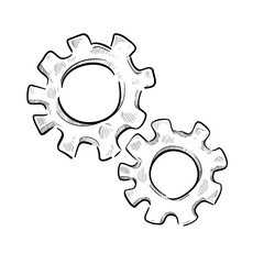 Support system handdrawn illustration