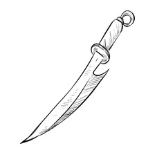 Dagger handdrawn illustration