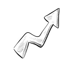 Income icon handdrawn illustration