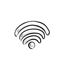 Signal icon handdrawn illustration