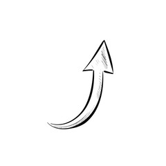Success arrow up handdrawn illustration