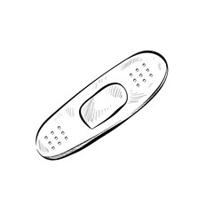Band aid handdrawn illustration