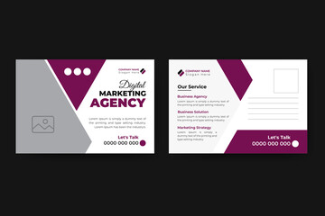 Corporate business postcard template design