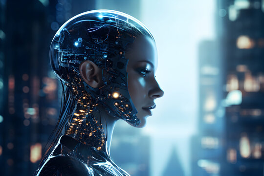 Futuristic artificial intelligence 4k image 