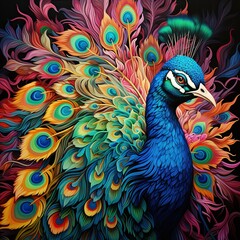 Fototapeta premium peacock feather background