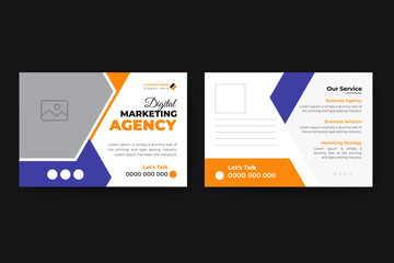 Corporate business postcard template design