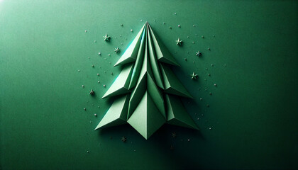 Origami style Christmas background