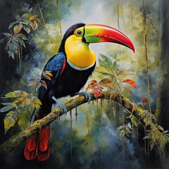 Fototapeta premium toucan in the jungle